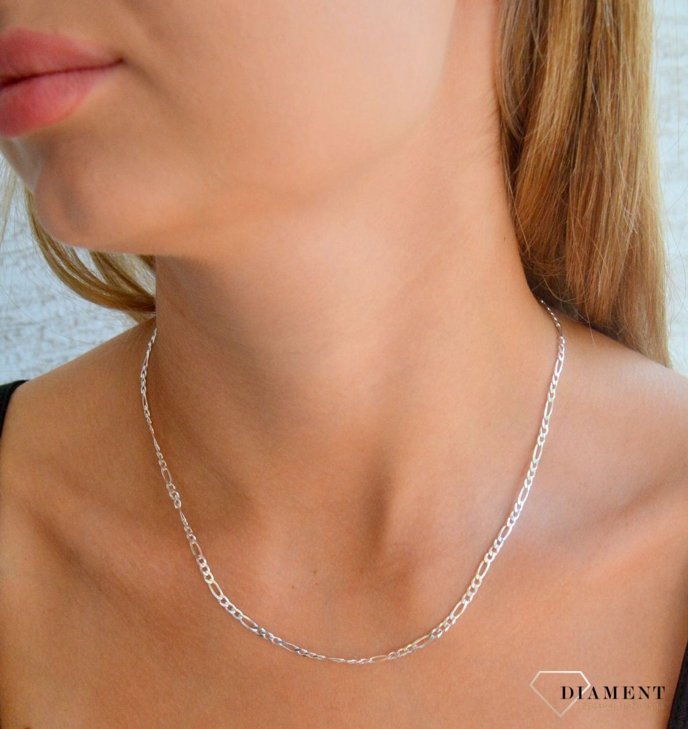 Srebrny łańcuszek 925 figaro 3 mm DIA-LAN-2091-80-925 3mm (2).jpg